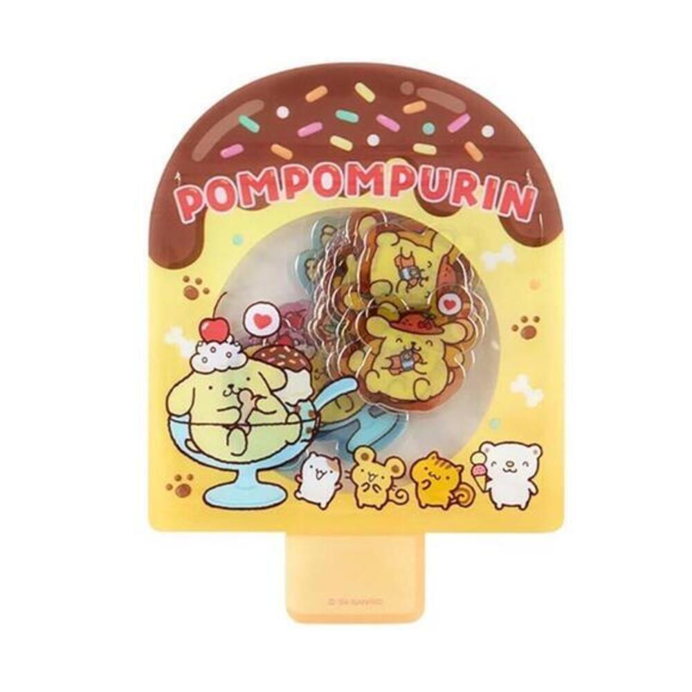 Sanrio Pompompurin Mini Clear Stickers Summer Popsicle Decal Flakes, Kawaii